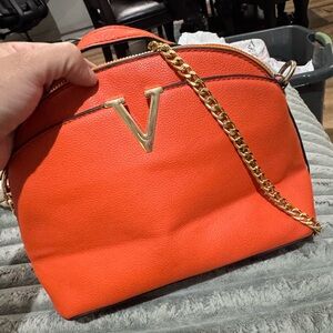 Vibrant Orange V-Emblem Women's Bag